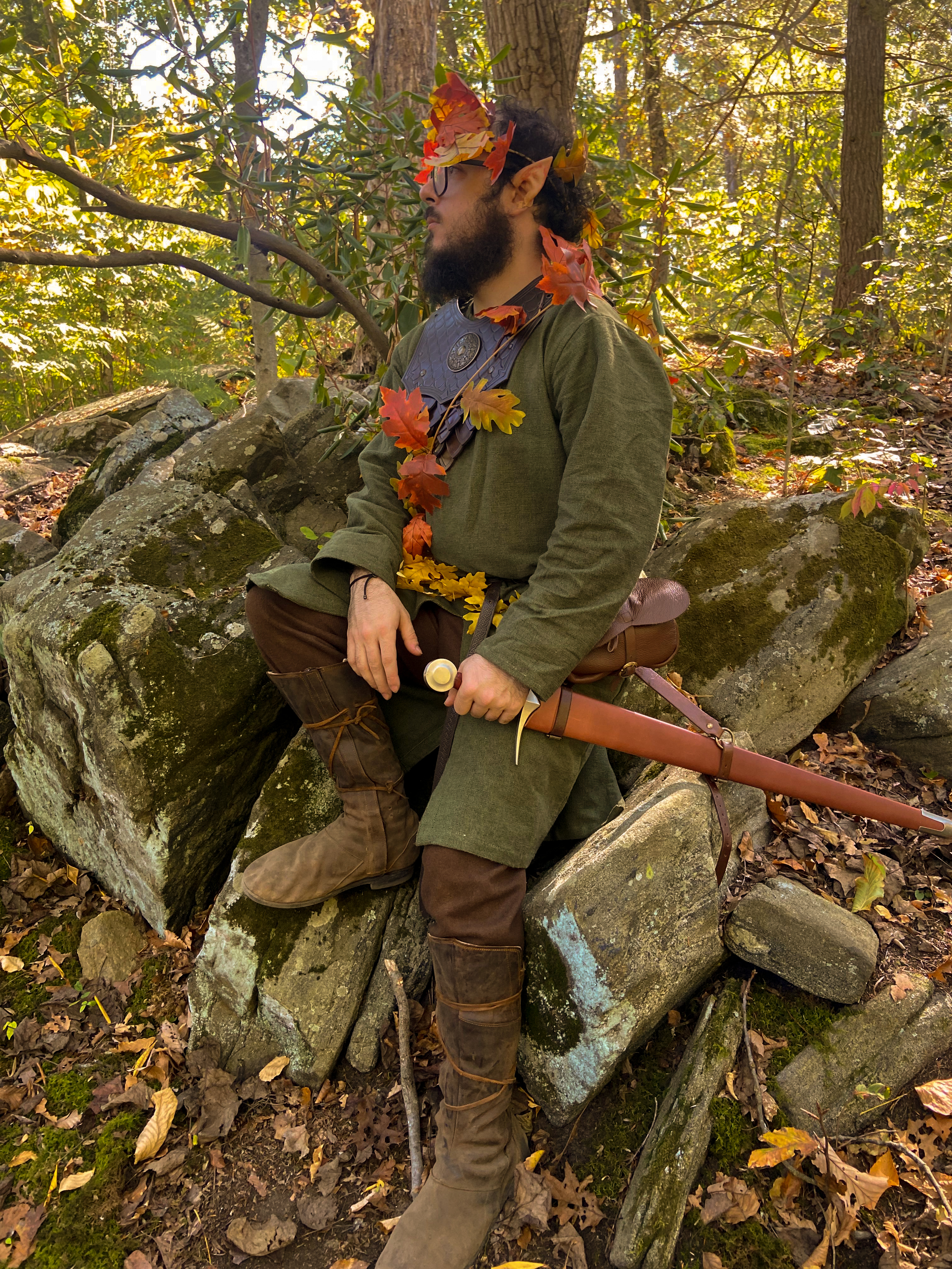 The King of Autumn sits in the wood